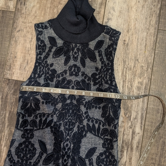 Maeve Jacquard Blue Turtle Neck Dress Sz 00 - Picture 7 of 7